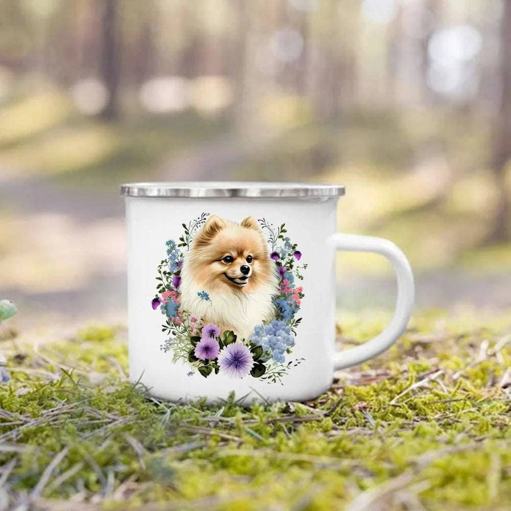Cute 3D Printed Dog Enamel Coffee Tea Mug with Handle #20 - TrendyPet's Zone