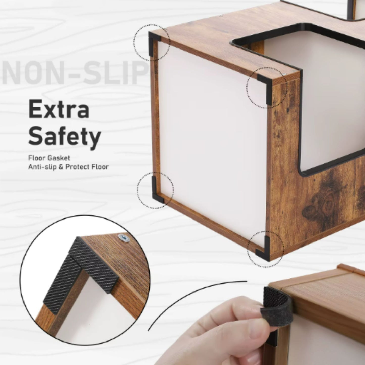 24" Beige Modern Cat Tree with 3 Levels Top Scratching Pad TRENDYPET'S ZONE