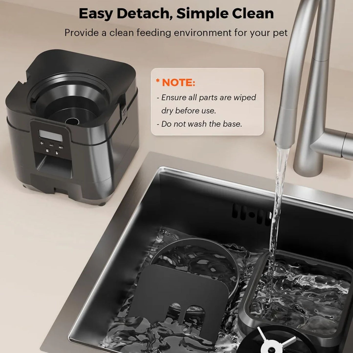 2L Black Smart Automatic Pet Feeder with Timer & Button – Dog & Cat Dry Food Dispenser TrendyPet's Zone