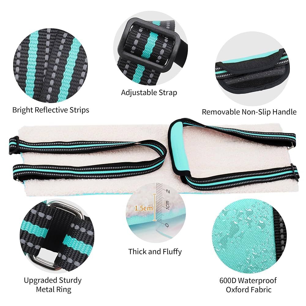 Black Portable Dog Lift Harness with Adjustable Strap & Soft Lining TrendyPet's Zone