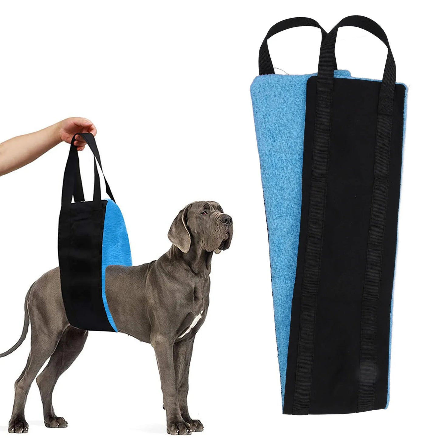 Blue Oxford Cloth Dog Sling for Hind Leg Support TrendyPet's Zone