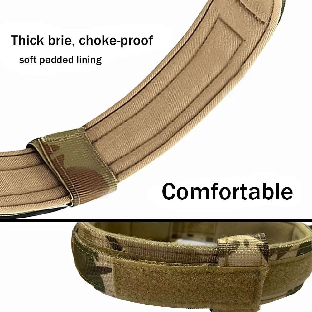 Camouflage Durable Tactical Dog Collar Leash Set Military Pet Collars Heavy Duty For Dogs Training Accessories - TrendyPet's Zone