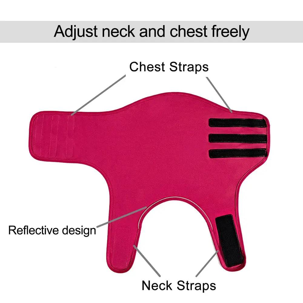Rose Red Dog Thunder Shirt Vest Anxiety Relief Reflective TRENDYPET'S ZONE