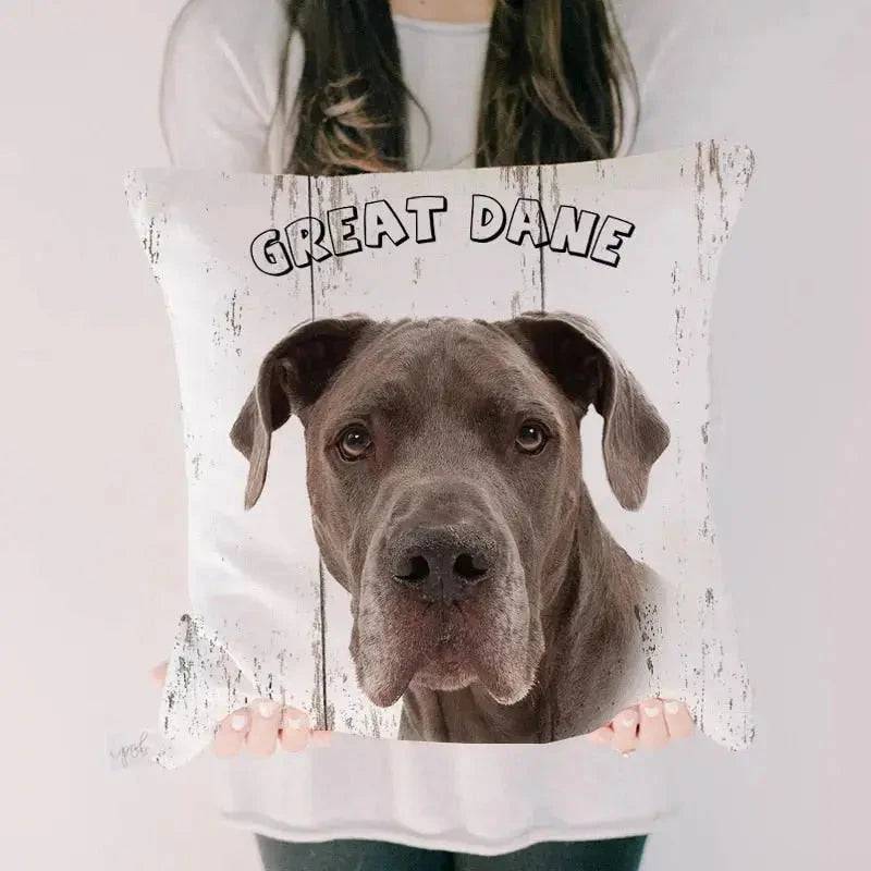 Great Dane Cute Dog Pillowcase Car Bed Sofa Bedroom Decor Cushion Cover TRENDYPET'S ZONE