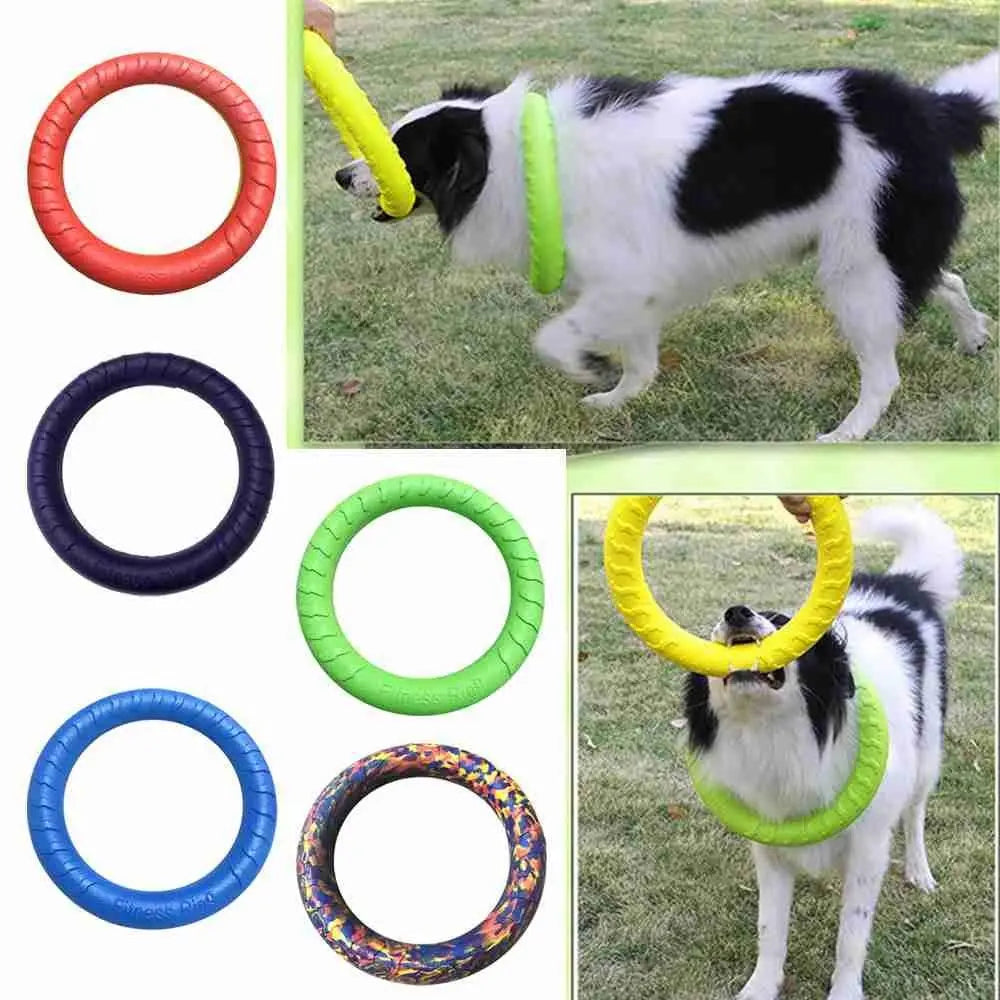 Red Interactive Floating Dog Toy Ring for Chewing & Fetching TrendyPet's Zone