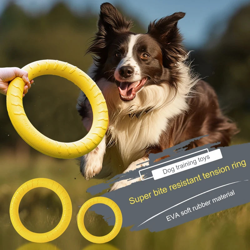 Red Interactive Floating Dog Toy Ring for Chewing & Fetching TrendyPet's Zone