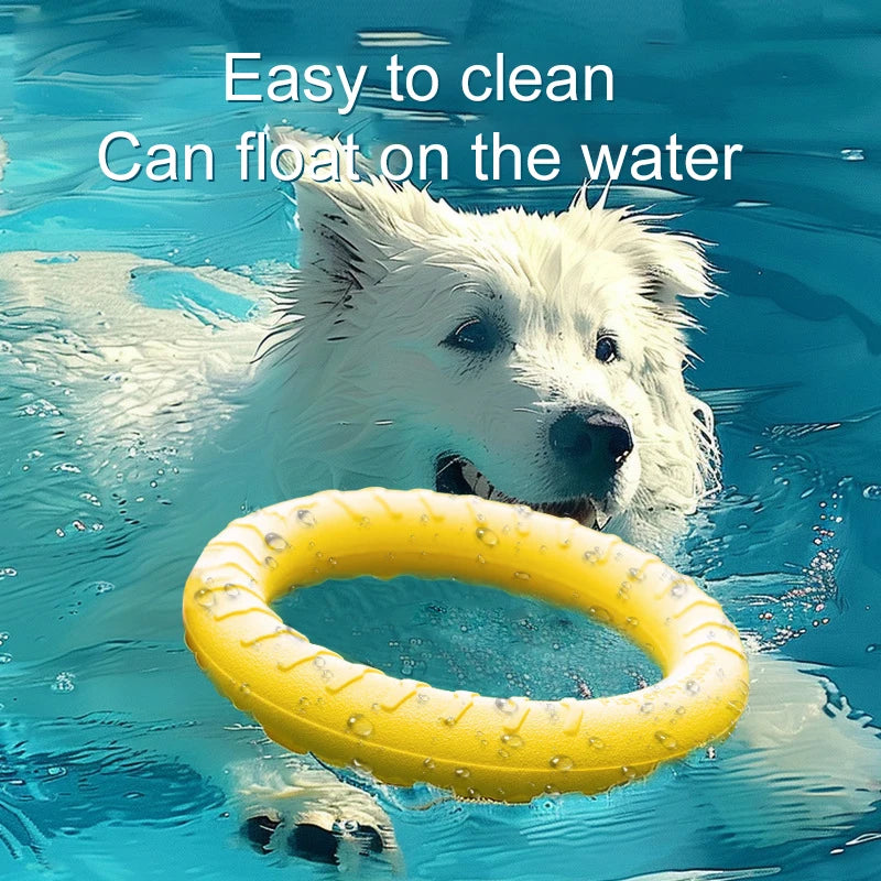 Red Interactive Floating Dog Toy Ring for Chewing & Fetching TrendyPet's Zone