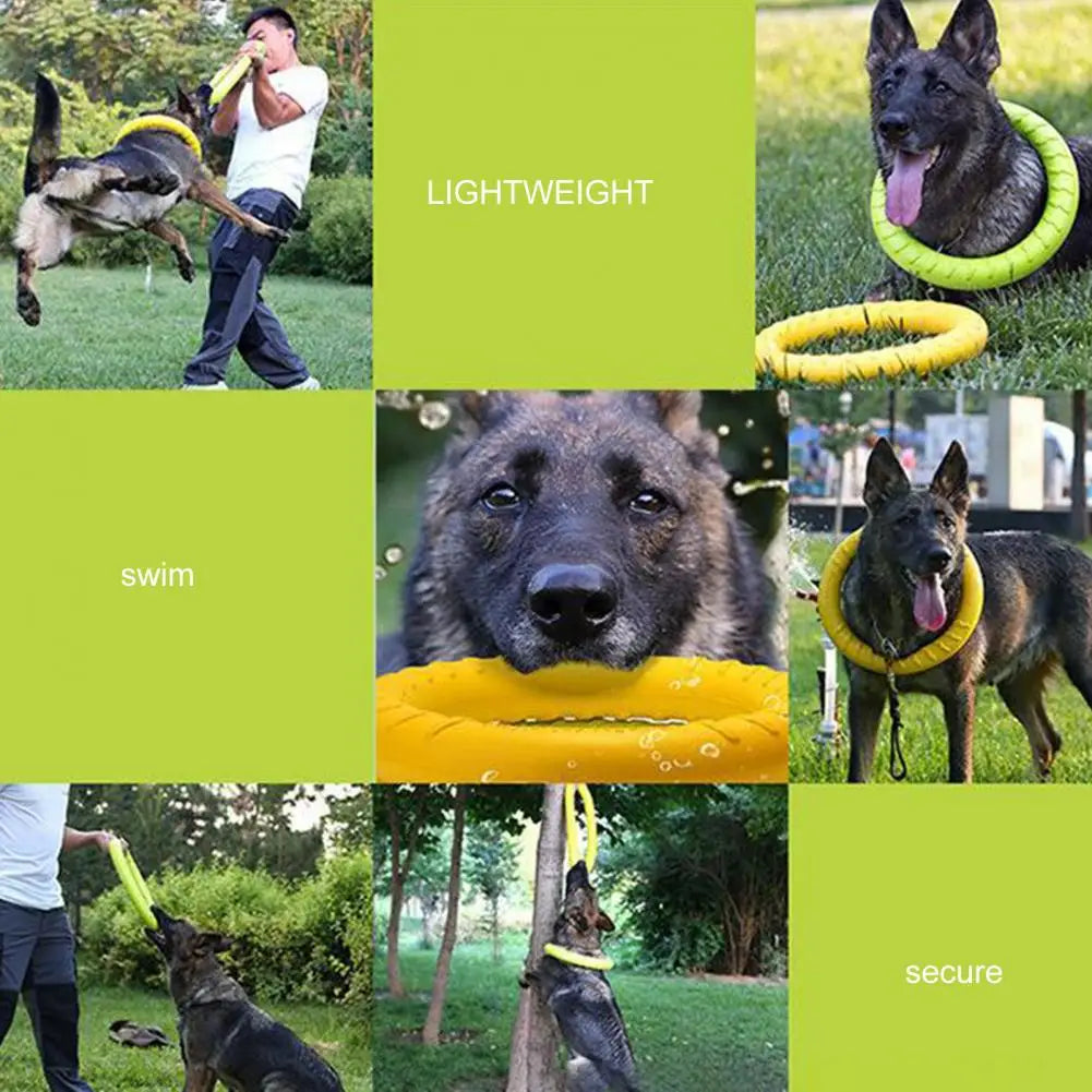 Red Interactive Floating Dog Toy Ring for Chewing & Fetching TrendyPet's Zone