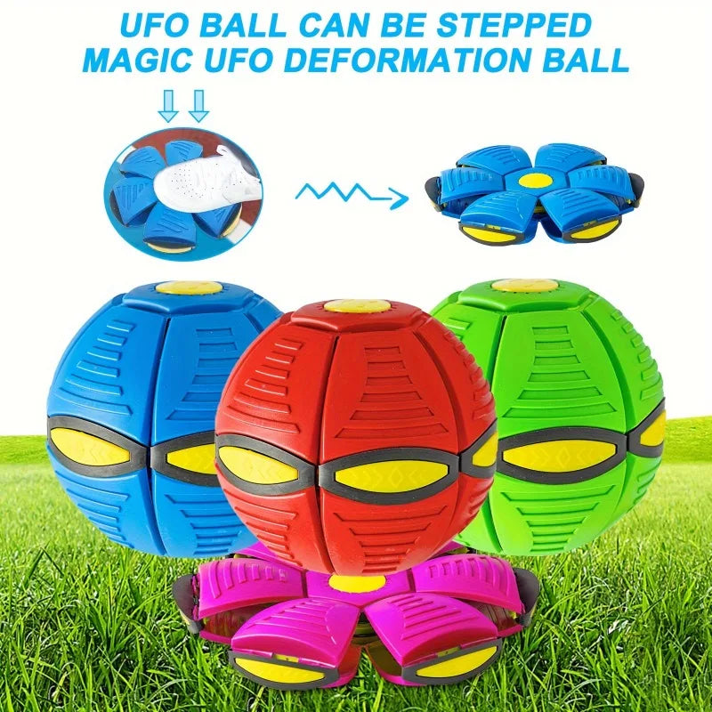 Green Interactive Flying Saucer Ball Dog Toy Engage & Train Outdoors TrendyPet's Zone