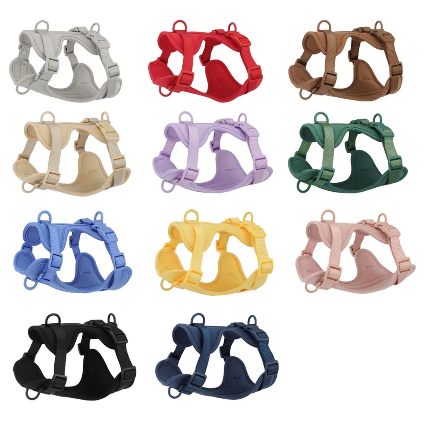 Lightweight adjustable dog harness from TrendyPet's Zone, suitable for outdoor walks, with padded straps and secure buckles.