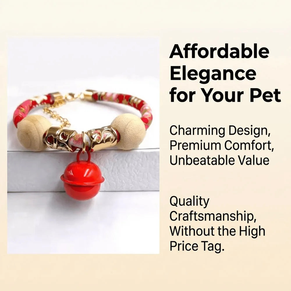 Natural Camphor Wood Cat Collar – Safe & Non-Toxic Anti-Flea & Tick Repellent Lightweight, Comfortable & Adjustable Protection TrendyPet's Zone