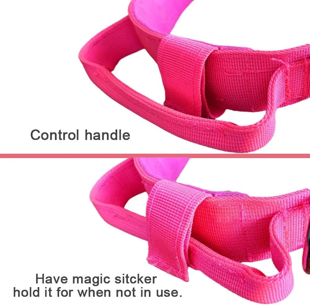 Pink durable tactical dog collar and leash set for medium to large dogs, heavy-duty, military-style training accessories by TrendyPet's Zone.