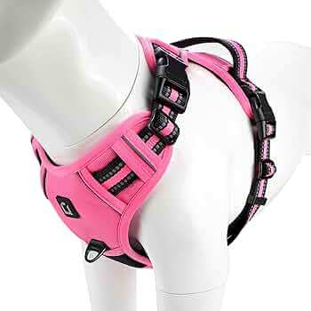 Pink No-Pull Dog Adjustable Harness with Easy Control Handle - TrendyPet's Zone