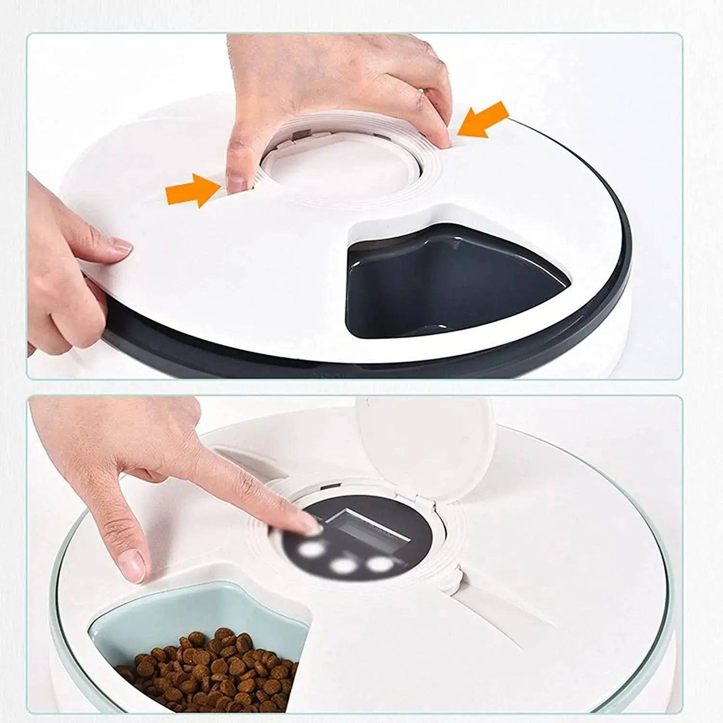 Six Grid Feeder Smart Automatic Pet Feeder With Voice Record Stainless Steel Lcd TRENDYPET'S ZONE