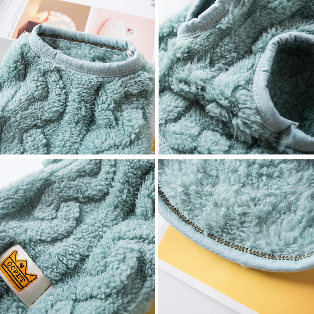 Soft Cozy Autumn Winter Warm Fleece Dog Cat Sweaters - TrendyPet's Zone