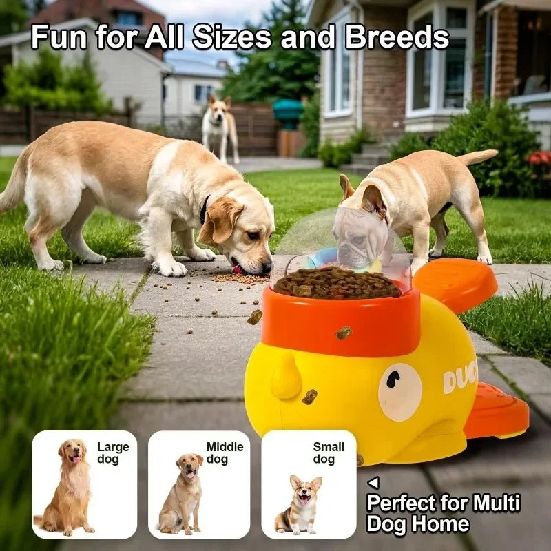 White Duck-Shaped Interactive Dog Puzzle Feeder Anti-Slip Toy Slow Feeder TrendyPet's Zone