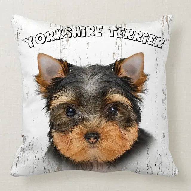Yorkshire Terrier cute dog pillowcase featuring a cozy cushion cover for car, sofa, or bedroom decor by TrendyPet's Zone