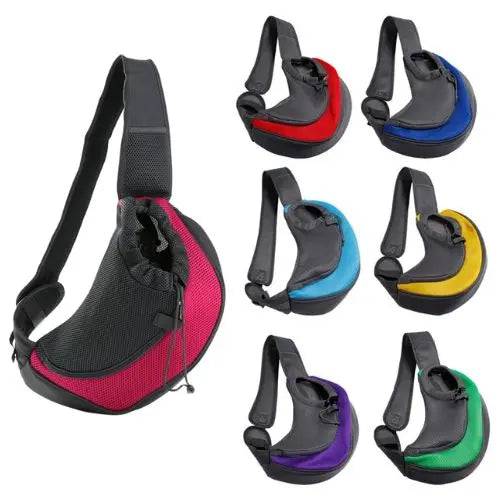 Black Carrier Outdoor Travel Dog Puppy Cat Kitten Shoulder Bag Mesh Oxford Single Comfort Sling Handbag Tote Pouch TRENDYPET'S ZONE