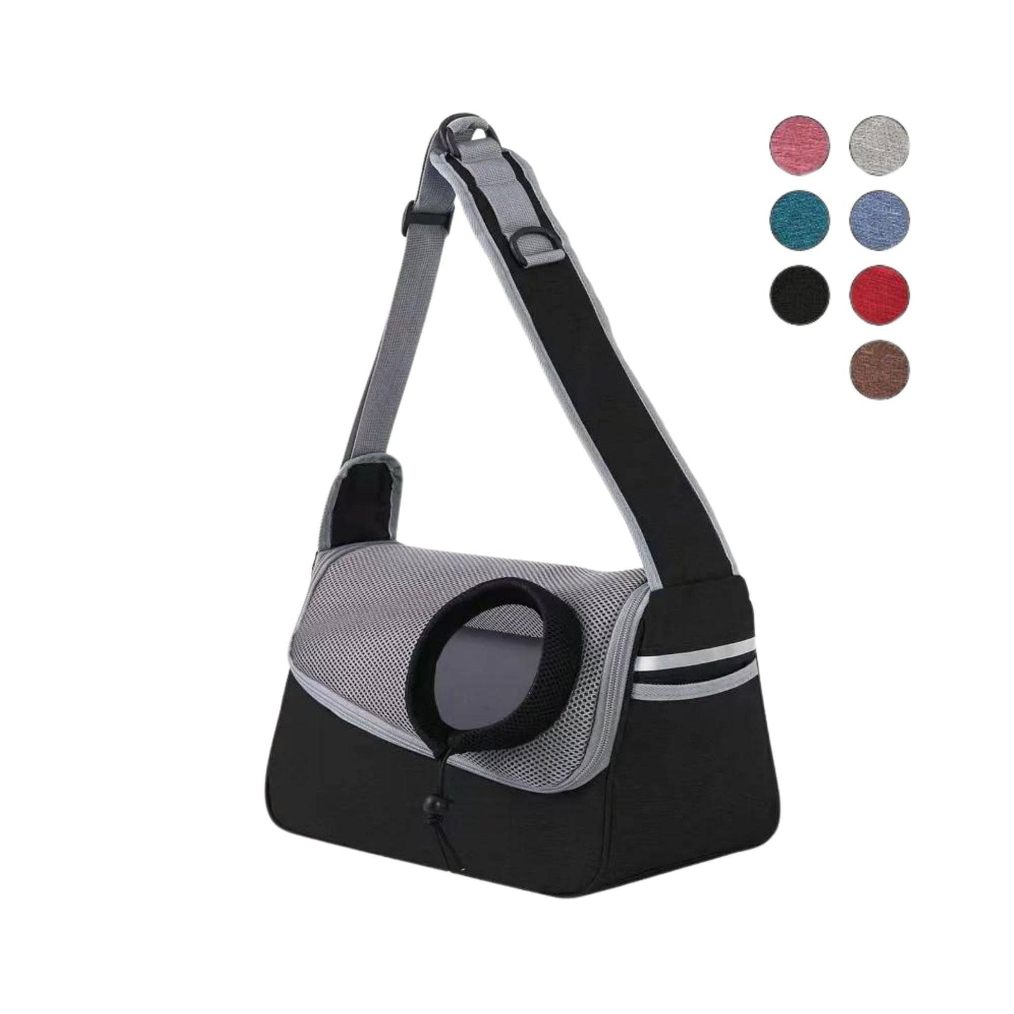 Black Grey Portable Bag Pet Crossbody Bag Dog Cat One Shoulder Carrier Breathable Mesh Puppy Kitten Handbag TRENDYPET'S ZONE