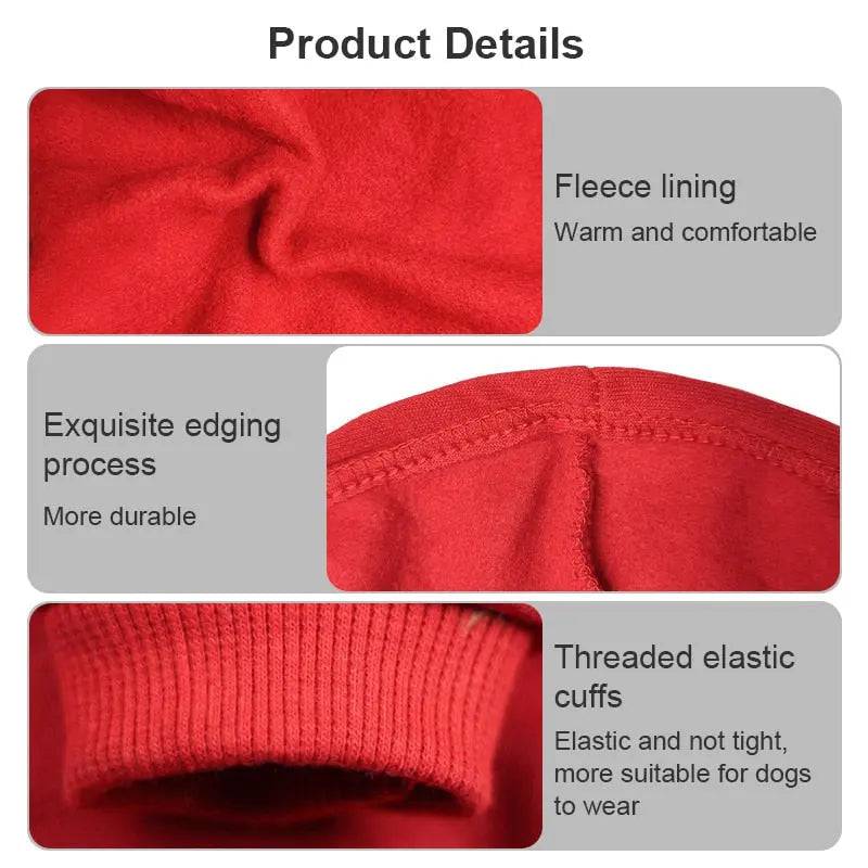 Black Soft Fleece Pet Dog Puppy Hoodies Warm Sweatshirt Pet Costume Jacket - TrendyPet's Zone