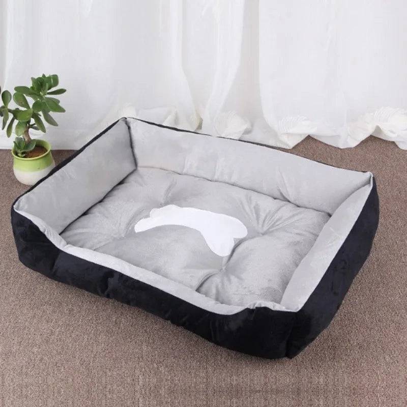 Black TrendyPet's Zone dog sofa bed with soft PP cotton, cozy nest for small to large dogs, pet kennel basket mat.