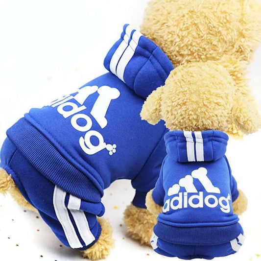 Blue Dog Hoodies Winter Pet Jumpsuit Pajamas Four Legged TRENDYPET'S ZONE