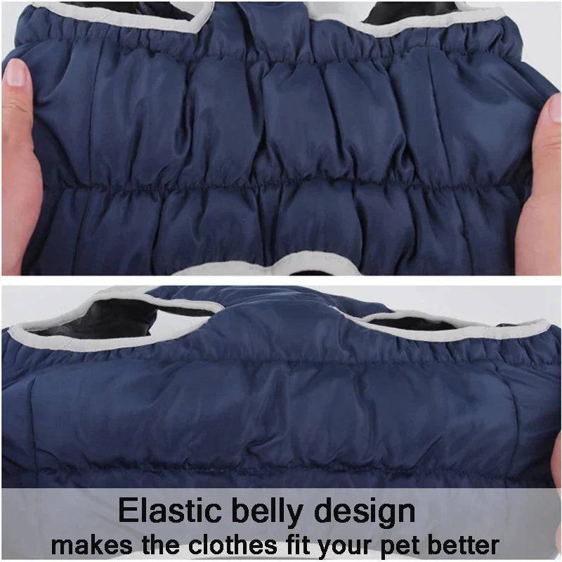 Blue Warm Jacket Waterproof Clothes For Dog Winter Pet Costume Coat Vest - TrendyPet's Zone