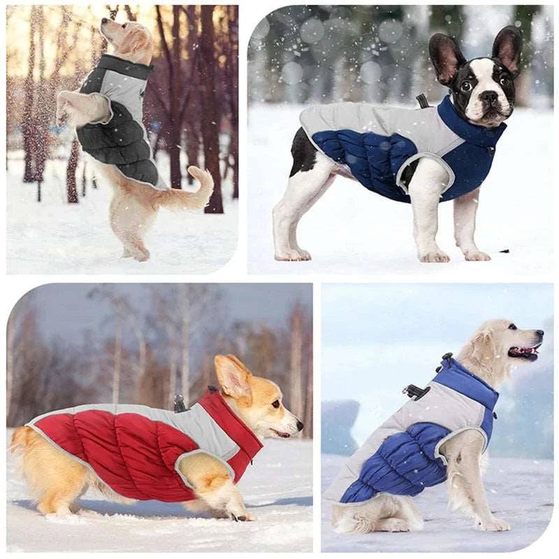 Blue Warm Jacket Waterproof Clothes For Dog Winter Pet Costume Coat Vest - TrendyPet's Zone