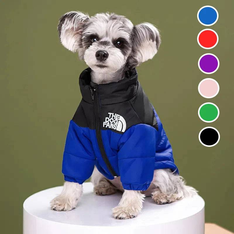 Blue Warm Stylish Dog Windproof Snow Cold Weather Coats Jackets for Puppies Small Medium Large Dogs - TrendyPet's Zone