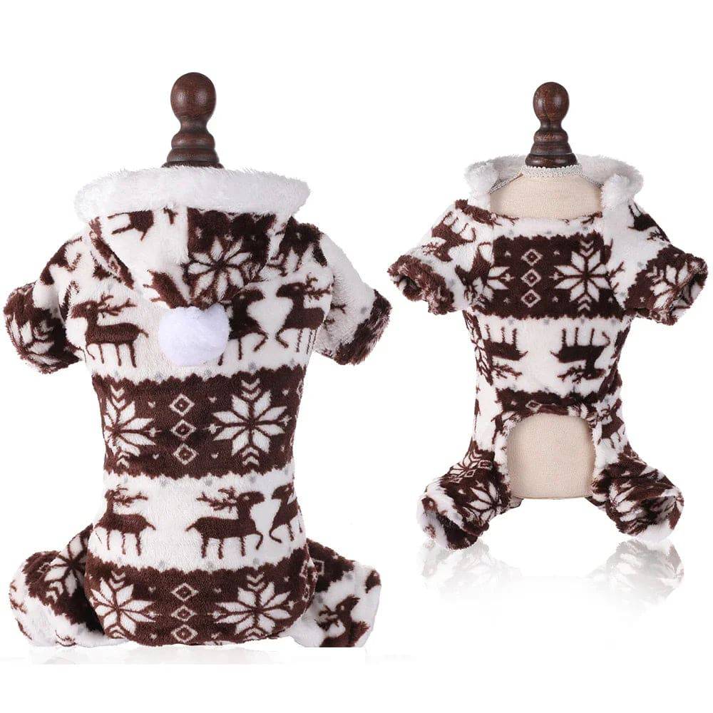 Brown Cozy Christmas Elk Pet Costume Trendy Dog Cat Sweater - TrendyPet's Zone