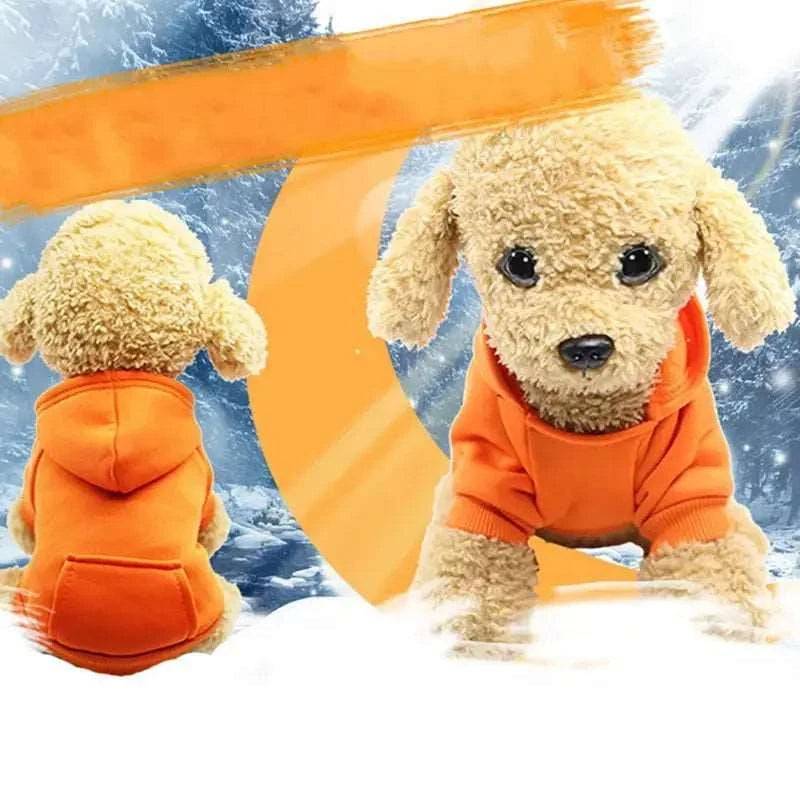Brown XS-2XL Pet Dog Hoodie Coat Soft Fleece Warm Puppy - TrendyPet's Zone