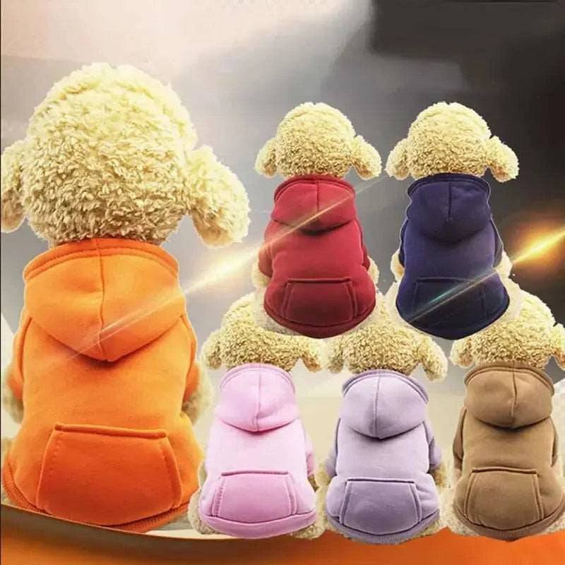 Brown XS-2XL Pet Dog Hoodie Coat Soft Fleece Warm Puppy - TrendyPet's Zone