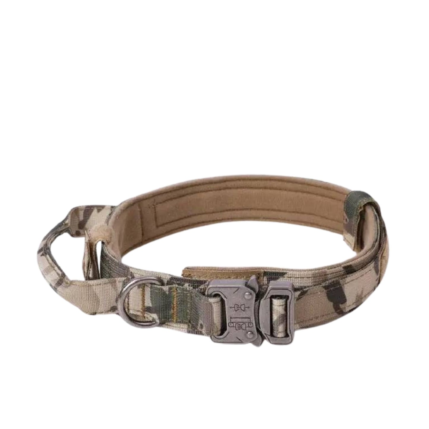 Camouflage durable tactical dog collar and leash set by TrendyPet's Zone, heavy-duty military style for training and outdoor activities.