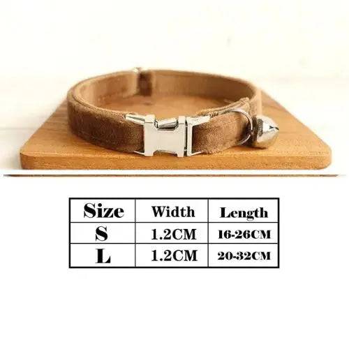 Coffee Cat Small Dog Collar with Bell Personalized Engraving ID Tag Nameplate Kitten Collars Necklace Small Dogs Puppy Bulldog Chihuahua Yorshire - TrendyPet's Zone