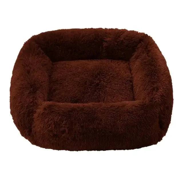 TrendyPet's Zone coffee-fluffy dog sofa bed and plush pet mat for small to large dogs, indoor warm sleeping kennel.