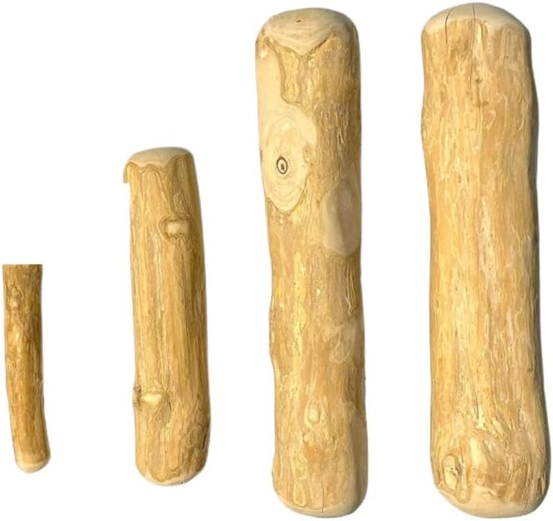 Wooden coffee-colored dog chew stick from TrendyPet's Zone for healthy teeth and playful chewing.