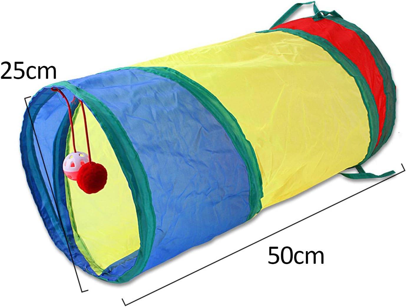 Collapsible Cat Tunnel Play Tent with Balls Pet Kitten Tubes Bed Interactive Toy - TrendyPet's Zone