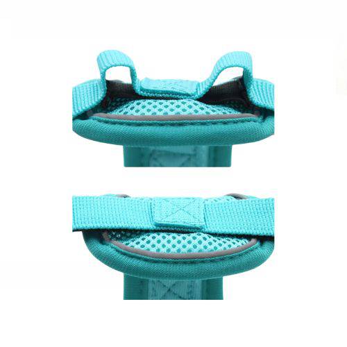 Cyan Dog Harness Leash Set Reflective Breathable Vest Adjustable Chest Strap - TrendyPet's Zone