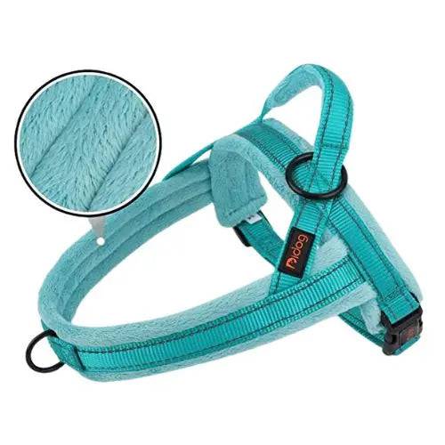 Cyan Warm Harness Vest Winter Soft Padded Pet Training Adjustable For Small Large Dog Puppy - TrendyPet's Zone