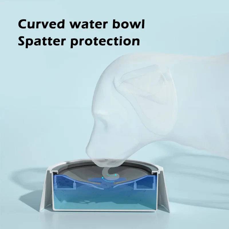 Dark Grey 1L Pet Floating Water Bowl For Cat Dog No-Spill Large Capacity Slow Water Feeder Dispenser - TrendyPet's Zone