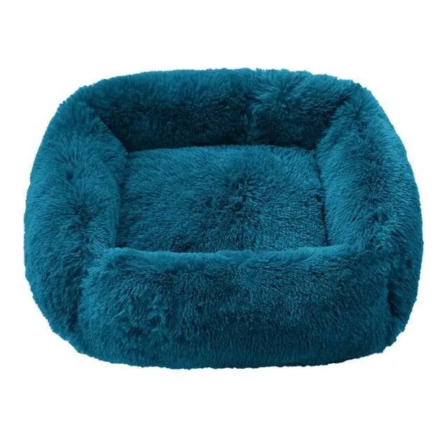 Duck green fluffy dog sofa bed and cat mat from TrendyPet's Zone, cozy indoor pet sleeping kennel for small to large dogs.