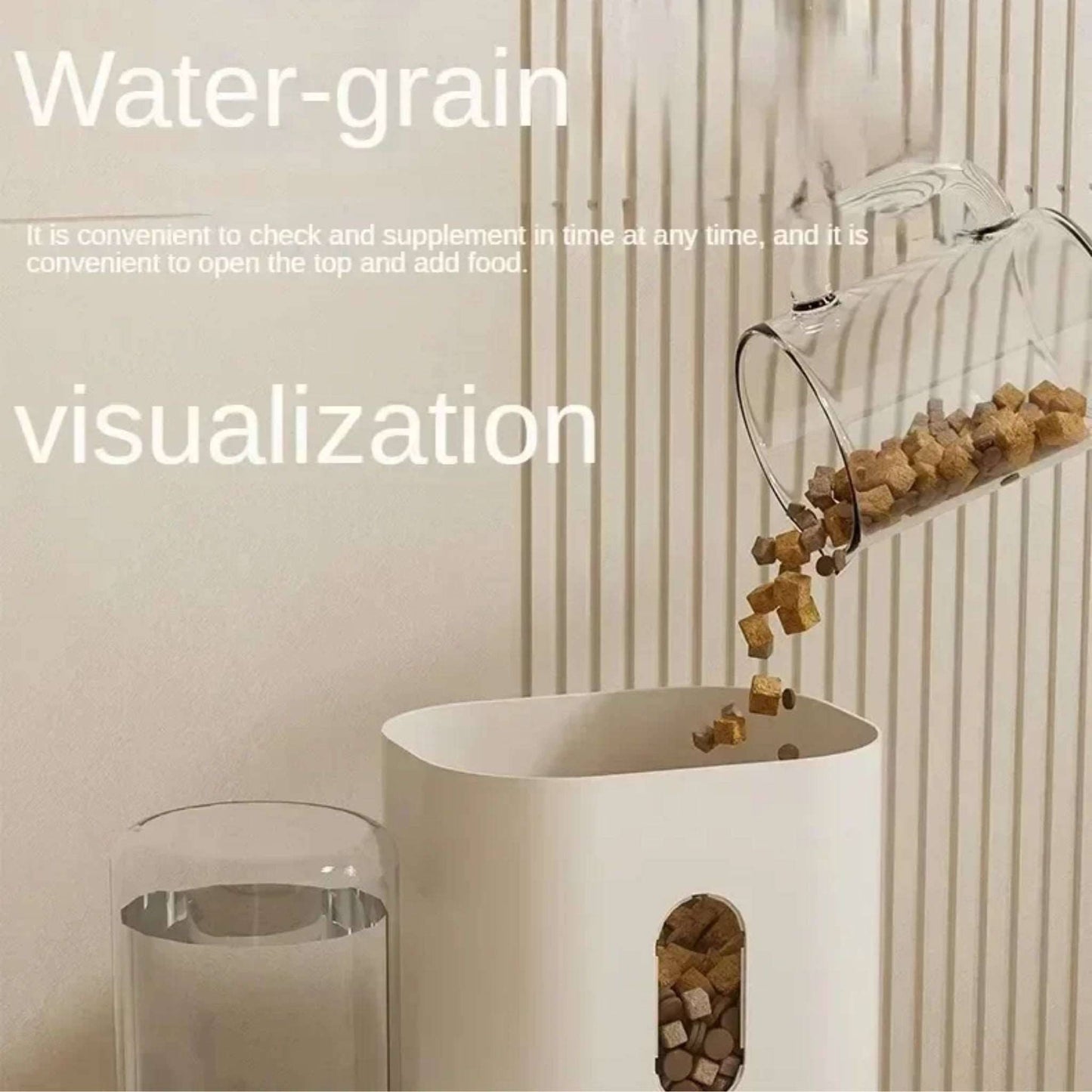 Gray Automatic Feeder Cat Dog 1L Water Fountain Pet Dispenser Container Puppy Pet Kitten Accessories TRENDYPET'S ZONE