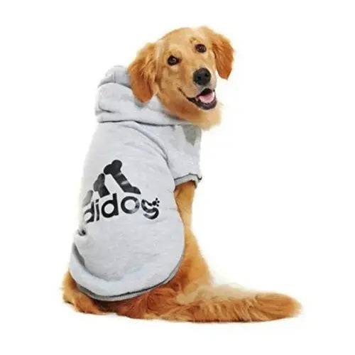 Gray Soft Fleece Pet Dog Puppy Hoodies Warm Sweatshirt Pet Costume Jacket - TrendyPet's Zone