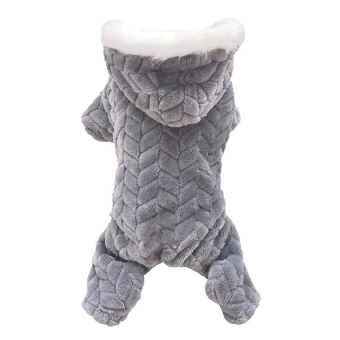 Gray Winter Pet Dog Clothes Thicker Polyester Cotton Coat Jumpsuit Four-Legged Down Puppy Jackets - TrendyPet's Zone