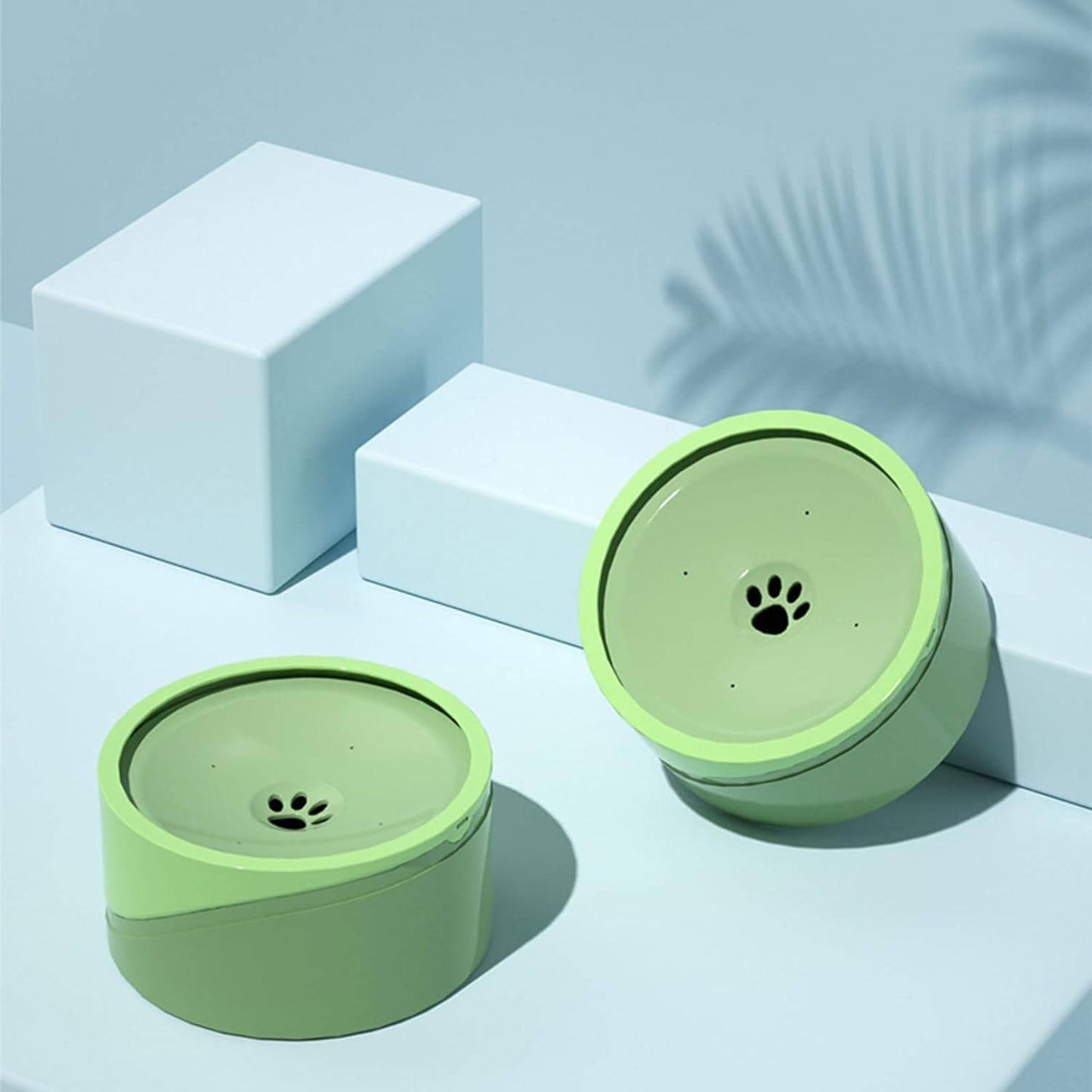 Green 1.5L Pet Floating Water Bowl For Cat Dog No-Spill Large Capacity Slow Water Feeder Dispenser TRENDYPET'S ZONE