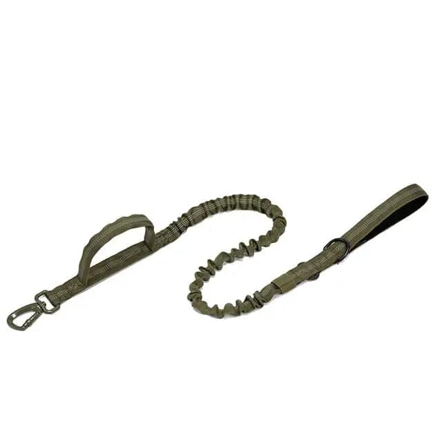Green durable tactical dog collar and leash set by TrendyPet's Zone, heavy-duty for training and outdoor activities.