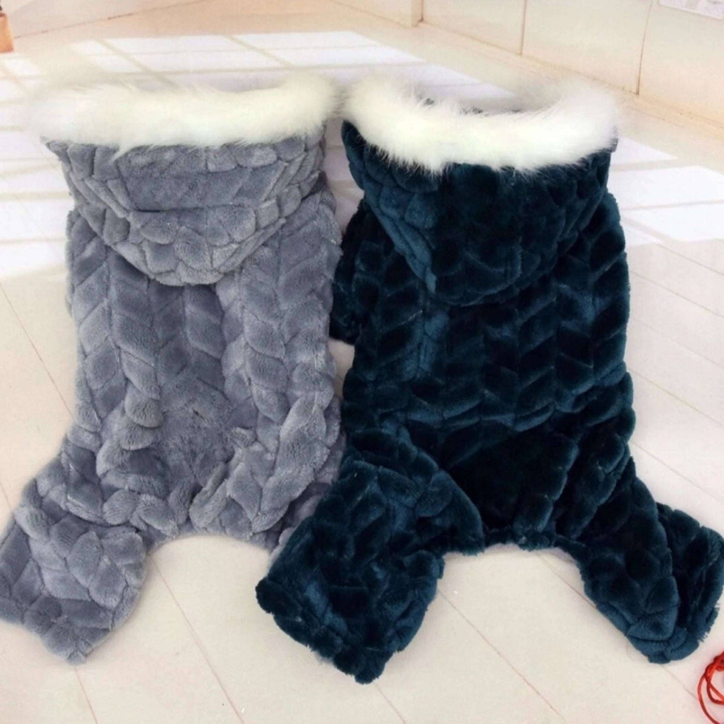 Green Winter Pet Dog Clothes Thicker Polyester Cotton Coat Jumpsuit Four-Legged Down Puppy Jackets - TrendyPet's Zone