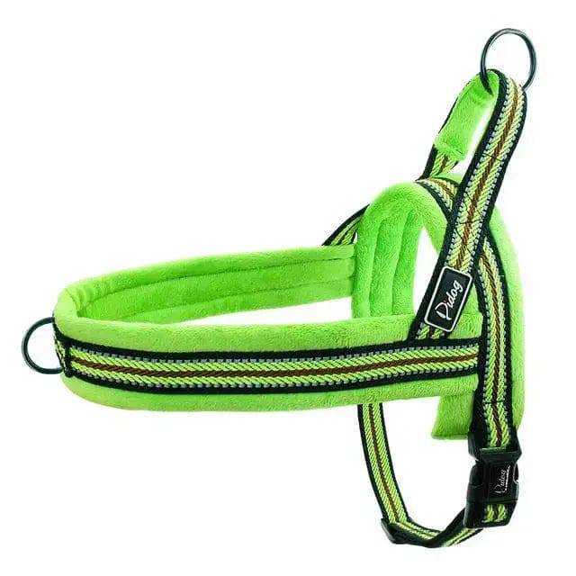 Green With Lines Warm Harness Vest Winter Soft Padded Pet Training Adjustable For Small Large Dog Puppy - TrendyPet's Zone