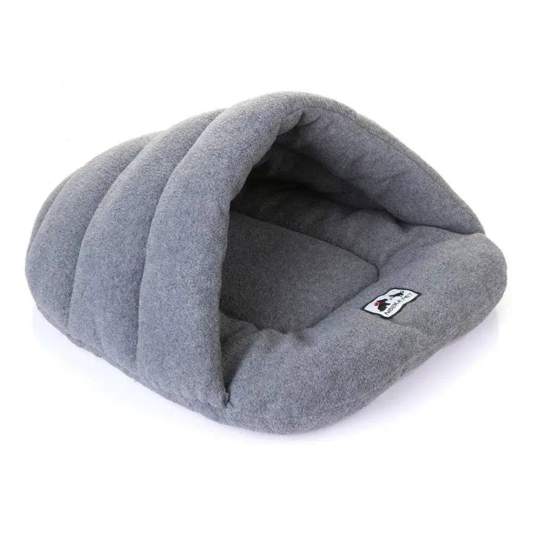 Grey Warm fleece pet sleeping bag pet nest dog nest cat nest rabbit nest large and medium pet nest pet house - TrendyPet's Zone
