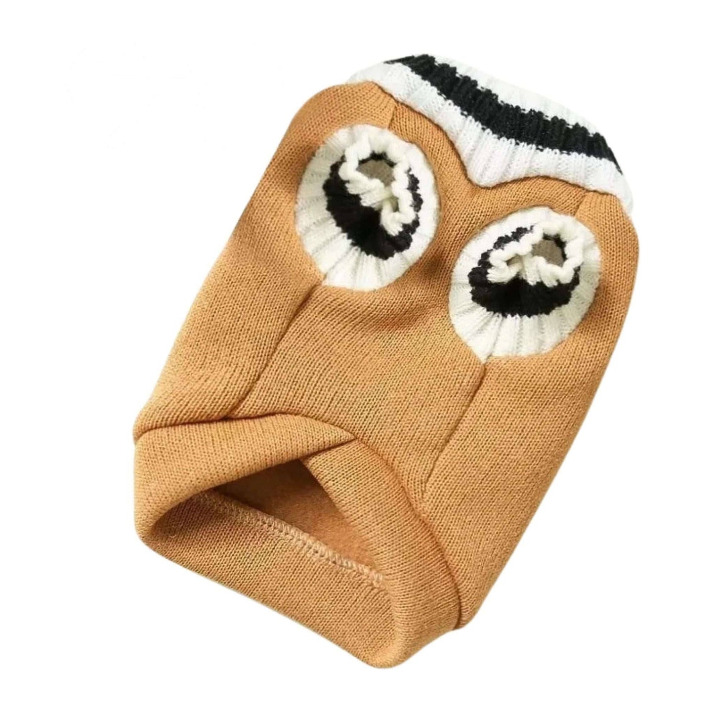 Khaki Preppy Style V-Neck Dog Sweater Warm Winter Pet Cloth - TrendyPet's Zone